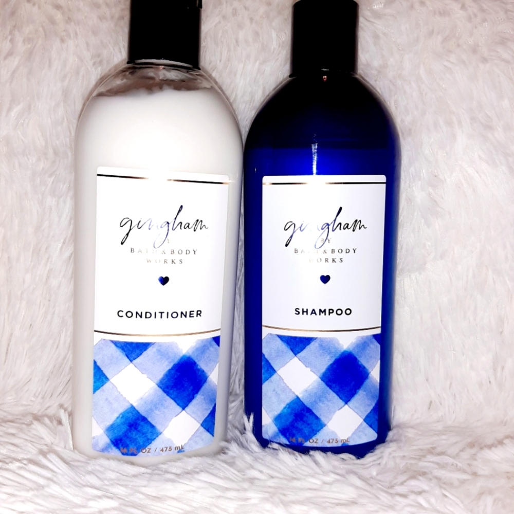 GINGHAM Bath and Body Works shampoo conditioner set